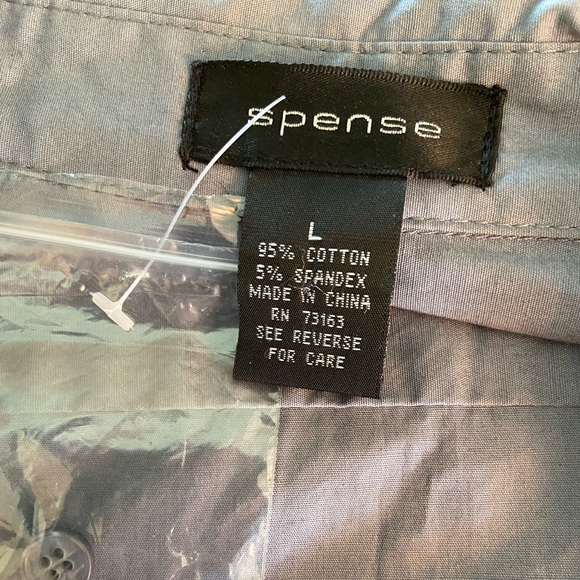 Spense long sleeve button down grey shirt with roll up button sleeve - Picture 2 of 9